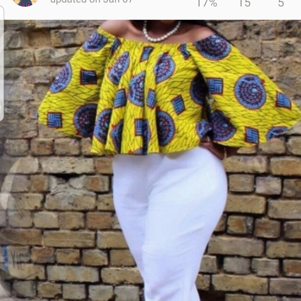 Beautiful African print top.